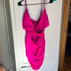 Wild Fable satin belly cropish dress